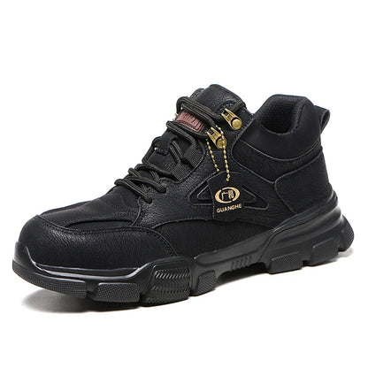 Zapatos de seguridad para hombre y mujer 2024, ligeros, indestructibles, con puntera de acero y plantilla de Kevlar.