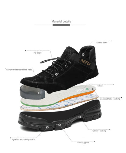 Work Sneakers Men Safety Shoes Steel Toe Cap Anticollision Fashion Outdoor Plus Size
