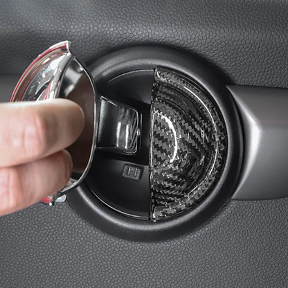 Accesorios interiores de coche para Mini Cooper F54 F55 F56 F57 F60, fibra de carbono auténtica, pegatina decorativa, pieza protectora para coche.