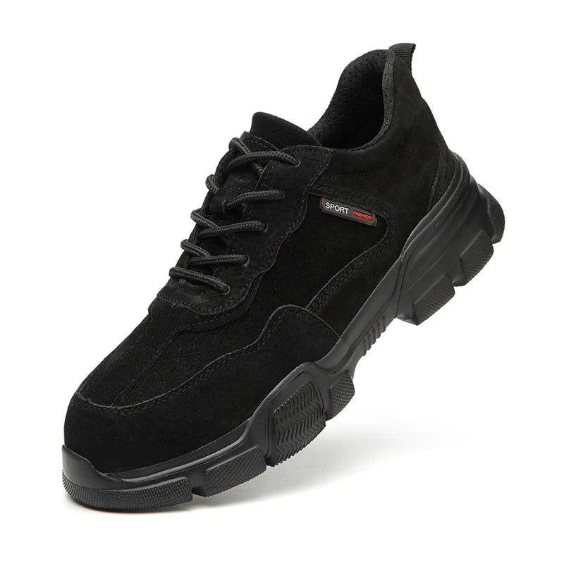 Work Safety Shoes Men Slip On Lightweight Steel Toe Shoes Women Indestructible Anti-puncture Work Shoes Men Sneakers
