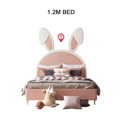 Camas para niños Camas de animales Dormitorio para niñas Muebles Marco de madera maciza Cama para niñas Chambre bebe Camas suaves Camas de conejo