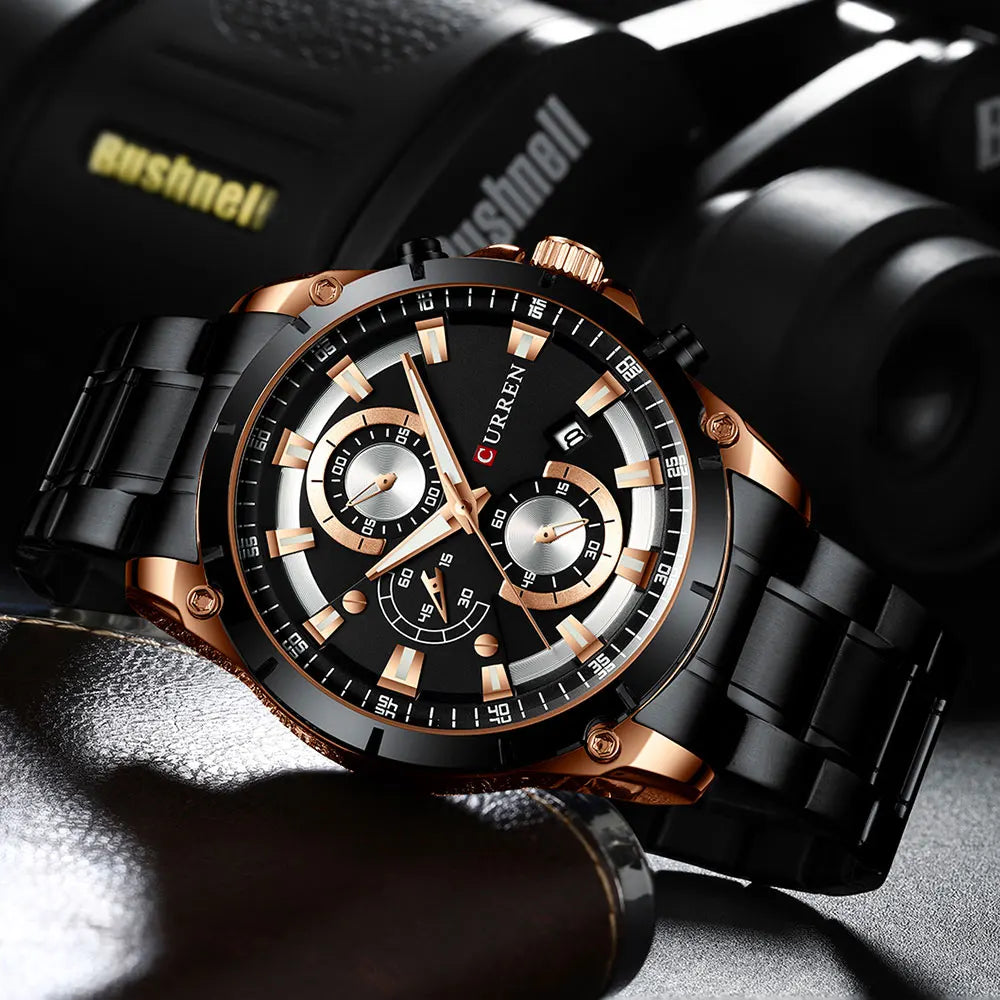 Relojes de oro para hombre, marca superior de lujo CURREN, reloj de pulsera de cuarzo, reloj de negocios deportivo e informal de moda, reloj para hombre, reloj para hombres