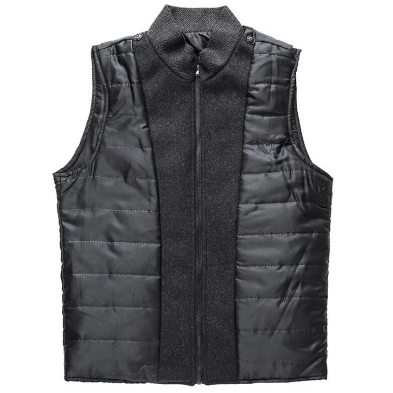 Woolen Coat Men Winter Windbreaker Long Thick Wool Jackets abrigo hombre Man Stand Collar Single Breasted With Vest Woolen Coats