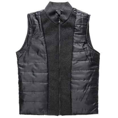 Woolen Coat Men Winter Windbreaker Long Thick Wool Jackets abrigo hombre Man Stand Collar Single Breasted With Vest Woolen Coats