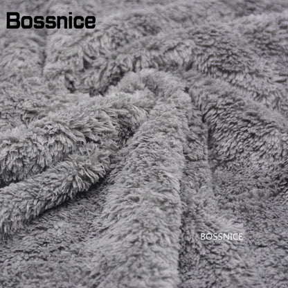 Toalla de microfibra Bossnice de 40 x 40 cm, 500 g/m², súper suave, sin bordes, para el cuidado del coche, pulido y acabados, color gris claro.