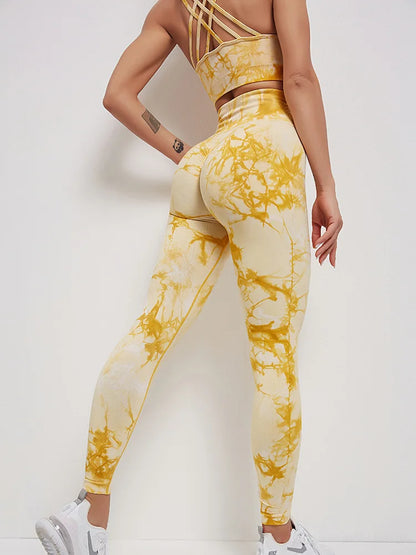 Conjunto de 2 piezas de yoga y gimnasio para mujer, con sujetador deportivo y camiseta de manga larga, leggings con cintura alta, chándal deportivo de moda para niñas.