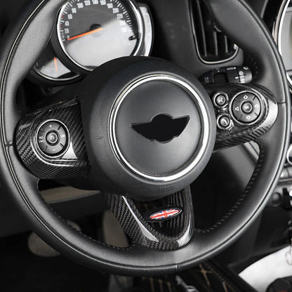 Accesorios interiores de coche para Mini Cooper F54 F55 F56 F57 F60, fibra de carbono auténtica, pegatina decorativa, pieza protectora para coche.