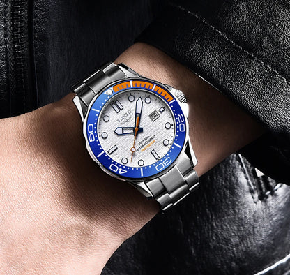 LIGE - Reloj de buceo de lujo para hombre, marca superior, resistente al agua hasta 3 ATM, con fecha, deportivo, de cuarzo, Masculino