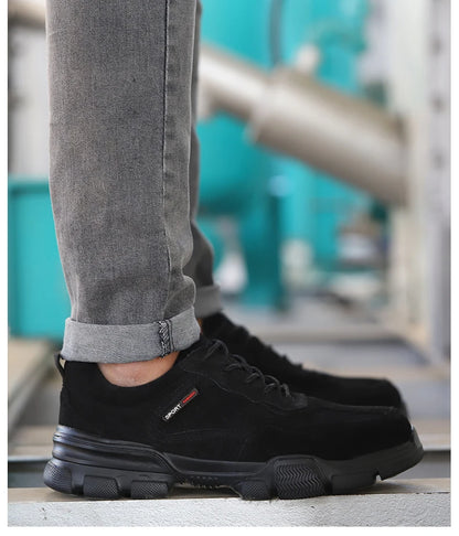 Work Safety Shoes Men Slip On Lightweight Steel Toe Shoes Women Indestructible Anti-puncture Work Shoes Men Sneakers