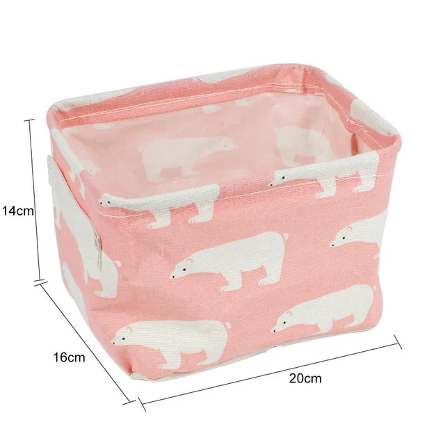 Organizador de almacenamiento de ropa interior, papelería de oficina, lino, caja de almacenamiento de escritorio, cesta de almacenamiento impermeable para juguetes y artículos diversos, cosméticos
