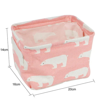 Organizador de almacenamiento de ropa interior, papelería de oficina, lino, caja de almacenamiento de escritorio, cesta de almacenamiento impermeable para juguetes y artículos diversos, cosméticos