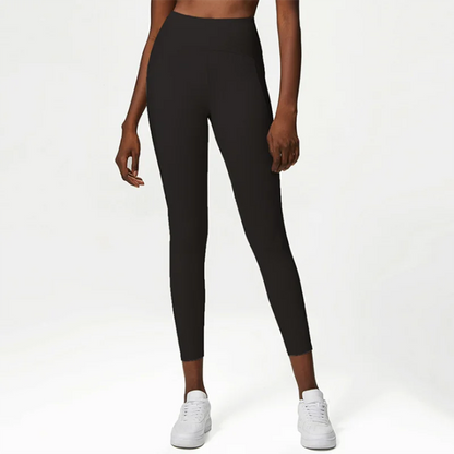 Pantalones de yoga para mujer, sensación de desnudez, alta elasticidad, nailon, cintura alta, leggings deportivos, realce, para correr, gimnasio, ropa deportiva femenina.