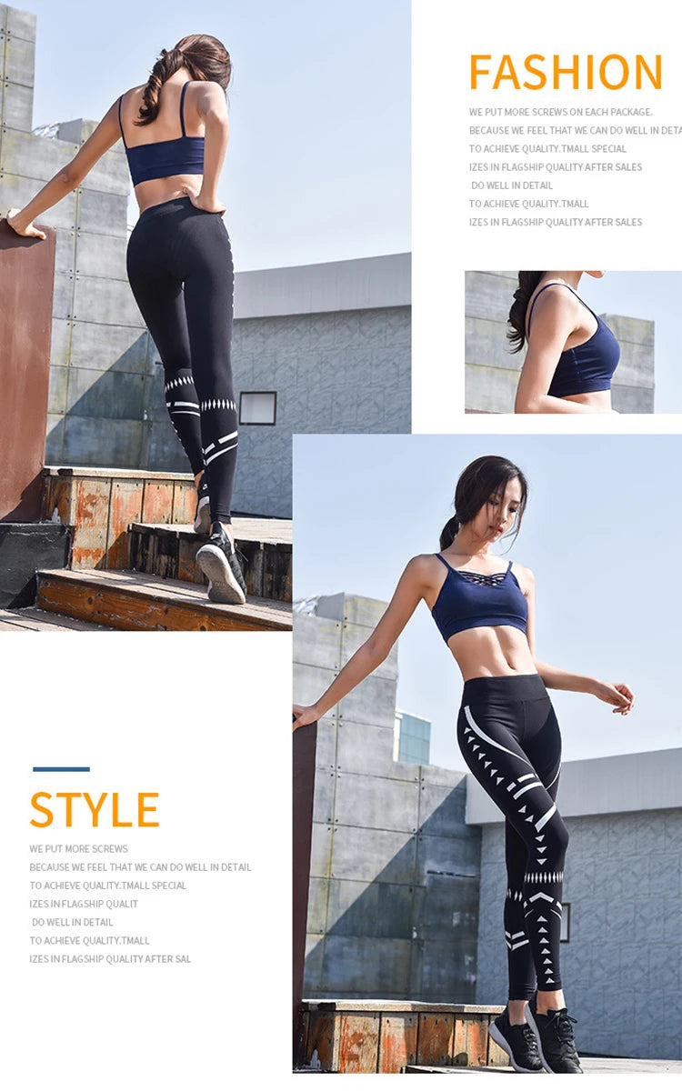 Leggings con estampado geométrico para mujer, pantalones de yoga sin costuras, pantalones deportivos para correr, mallas de cintura alta para entrenamiento y gimnasio.