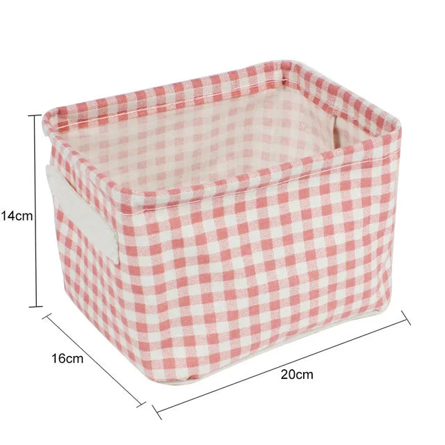 Organizador de almacenamiento de ropa interior, papelería de oficina, lino, caja de almacenamiento de escritorio, cesta de almacenamiento impermeable para juguetes y artículos diversos, cosméticos
