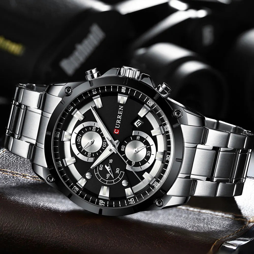 Relojes de oro para hombre, marca superior de lujo CURREN, reloj de pulsera de cuarzo, reloj de negocios deportivo e informal de moda, reloj para hombre, reloj para hombres