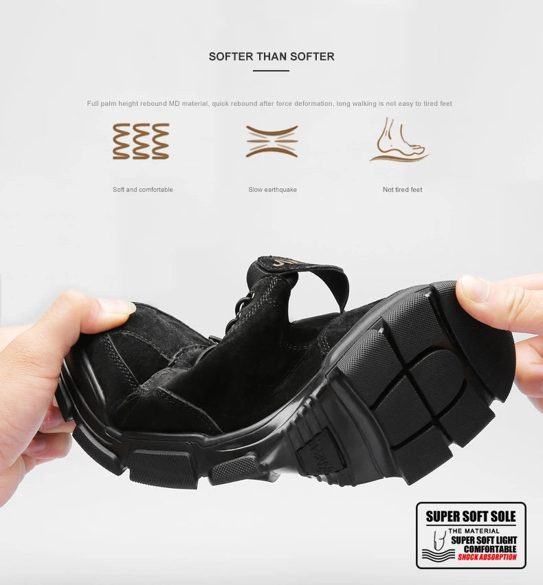 Work Sneakers Men Safety Shoes Steel Toe Cap Anticollision Fashion Outdoor Plus Size