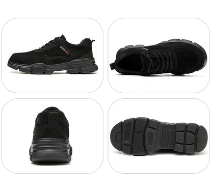 Work Safety Shoes Men Slip On Lightweight Steel Toe Shoes Women Indestructible Anti-puncture Work Shoes Men Sneakers