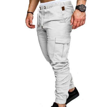 Sweatpants  Streetwear Trousers Men's Pants Waist Drawstring Ankle Tied Skinny Cargo Pants Men Casual Solid Color Pants