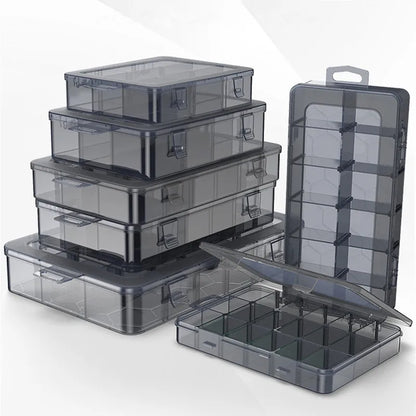 Organizador de 9 a 24 rejillas, contenedor de almacenamiento ajustable, compartimento de plástico, caja de almacenamiento, soporte para tornillos, estuche, contenedor de exhibición