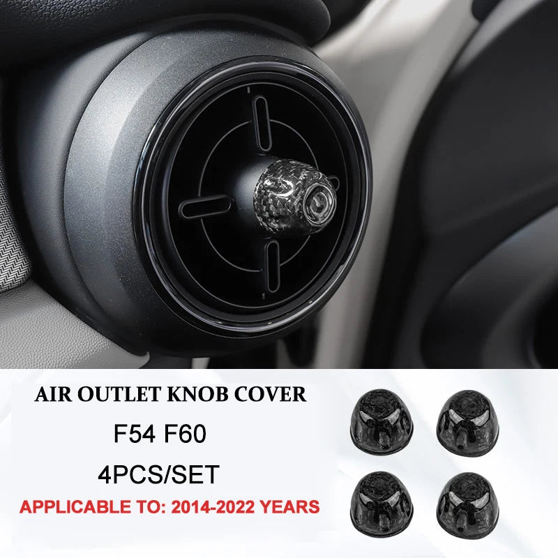 Accesorios interiores de coche para Mini Cooper F54 F55 F56 F57 F60, fibra de carbono auténtica, pegatina decorativa, pieza protectora para coche.