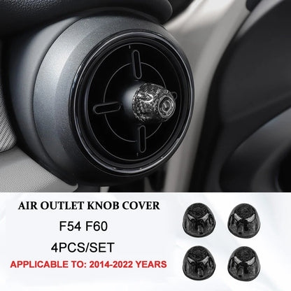 Accesorios interiores de coche para Mini Cooper F54 F55 F56 F57 F60, fibra de carbono auténtica, pegatina decorativa, pieza protectora para coche.