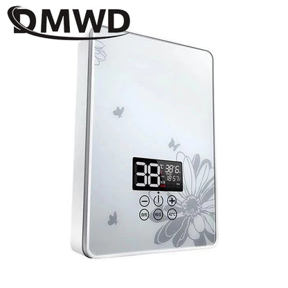 Calentador de agua eléctrico instantáneo DMWD con control remoto para baño y cocina, sin tanque, para ducha con grifo y pantalla LED de temperatura
