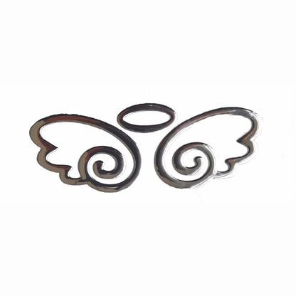 Pegatina 3D de ala de ángel para coche, emblema cromado de PVC suave, decoración de estilo automático, calcomanía para logotipo de coche