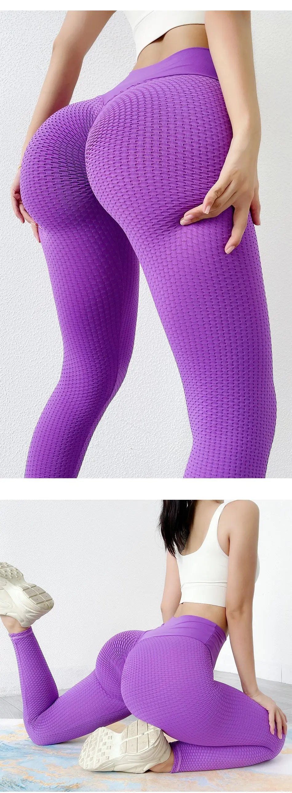 Mallas deportivas INLUMINE Honeycomb para mujer, leggings de yoga, pantalones gruesos, medias de cintura alta, muy elásticas, sin costuras, para gimnasio, efecto push-up.