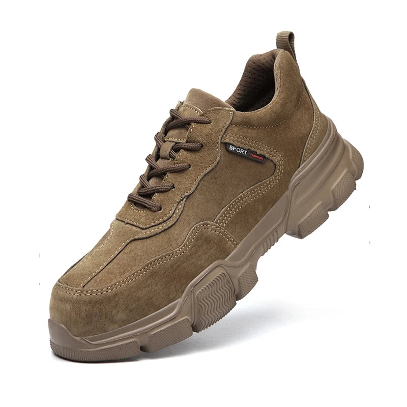 Work Safety Shoes Men Slip On Lightweight Steel Toe Shoes Women Indestructible Anti-puncture Work Shoes Men Sneakers