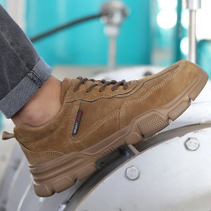 Work Safety Shoes Men Slip On Lightweight Steel Toe Shoes Women Indestructible Anti-puncture Work Shoes Men Sneakers