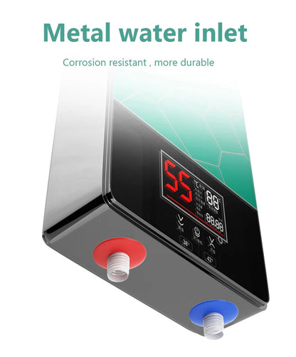 Calentador de agua eléctrico termostático DMWD de 7000 W con control remoto. Calentador instantáneo, resistente al agua y sin tanque, ideal para ducha o bañera.