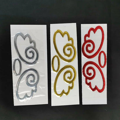 Pegatina 3D de ala de ángel para coche, emblema cromado de PVC suave, decoración de estilo automático, calcomanía para logotipo de coche