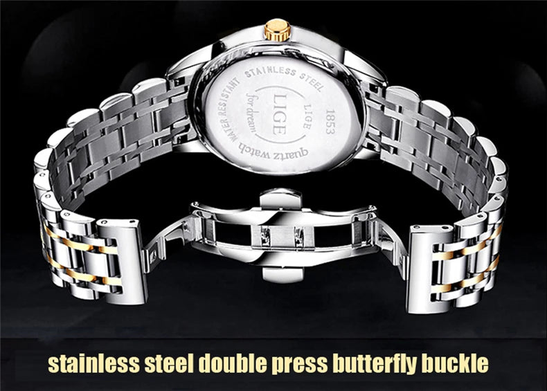 LIGE, nueva marca de lujo, reloj de pulsera de primera moda para negocios y ocio, relojes deportivos impermeables, reloj de cuarzo con calendario, reloj Masculino