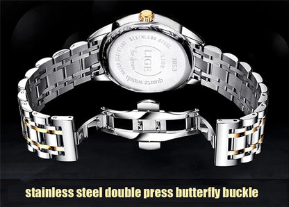 LIGE, nueva marca de lujo, reloj de pulsera de primera moda para negocios y ocio, relojes deportivos impermeables, reloj de cuarzo con calendario, reloj Masculino