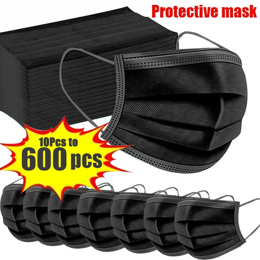 Mascarilla quirúrgica certificada de 10 a 600 piezas, mascarillas médicas negras para adultos, mascarillas quirúrgicas homologadas