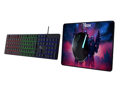 Xtech - Teclado, ratón y alfombrilla para ratón - Con cable
