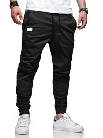 Y2K Autumn New Men Solid Color Long Cargo Pants Sweatpants Mens High Quality Casual Joggers White Sports Pants Designer Clothes