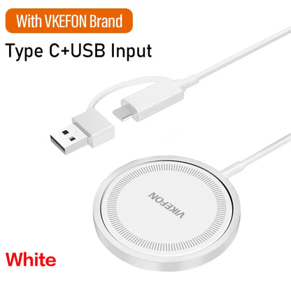 Cargador inalámbrico magnético de 30 W, base de carga rápida para iPhone 15, 14, 13, 12 Pro Max, Airpods PD, USB A, estación de carga para teléfono