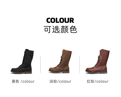 Zapatos de senderismo para hombre, botas de caza impermeables, botines tácticos de combate en el desierto, zapatos de trekking, zapatillas de trabajo de cuero para caminar para mujer