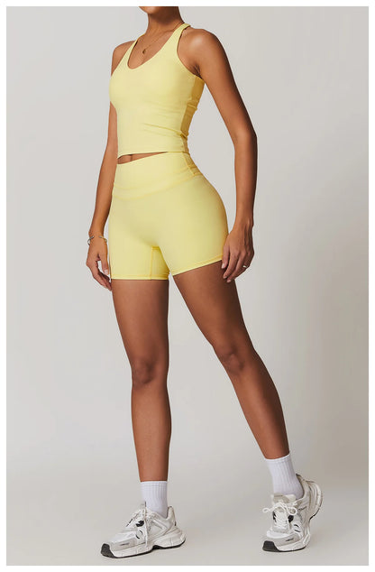 SWELTERING Conjunto de 2 piezas de ropa deportiva para mujer, conjunto de yoga, ropa deportiva para gimnasio, trajes de yoga, conjunto de fitness, chándales, sujetador deportivo, leggings para gimnasio