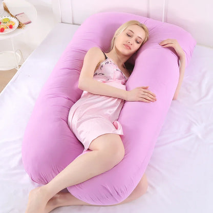 Funda de almohada de maternidad de algodón puro tipo U para embarazadas