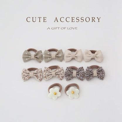 Accesorios para el cabello para niñas, lindas cintas para el cabello, linda cuerda para el cabello, 10 piezas/lote, pinzas elásticas para el cabello para niños.