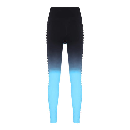 Womens Hip Tight Yoga Pants High Waist Side Hollowed-Out Mesh Design Exercise Yoga Leggings Running Gym Fitness
