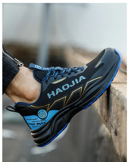 Zapatos de seguridad ligeros para hombre, antirotura, antipinchazos, zapatillas de trabajo, botas de seguridad protectoras, zapatos de trabajo con puntera de acero.