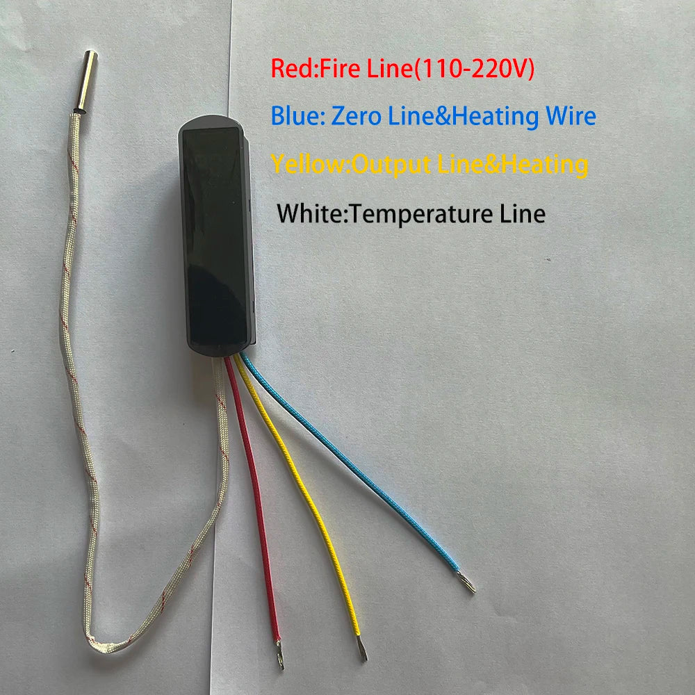 Termostato digital con pantalla, temporizador y sensor para tuberías de acero en el baño. Calentador eléctrico de toallas.