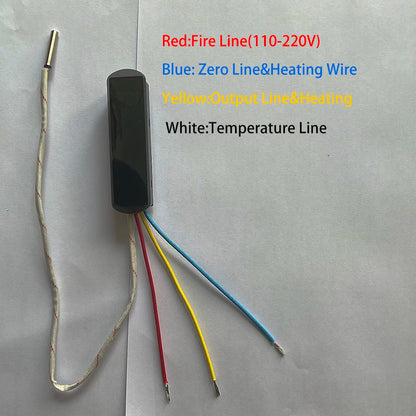 Termostato digital con pantalla, temporizador y sensor para tuberías de acero en el baño. Calentador eléctrico de toallas.