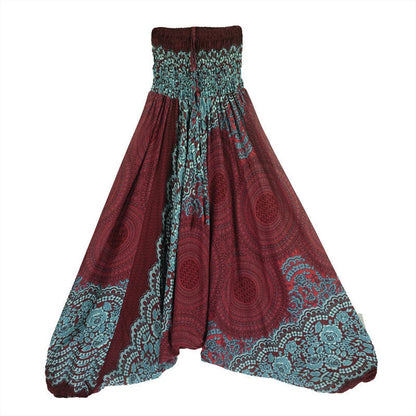 Bohemian Pants Women Pantalones Mujer Hippie High Waist Rayon Harem Baggy Boho Yoga Beach Wear Pour Femme Calca Feminina Printed