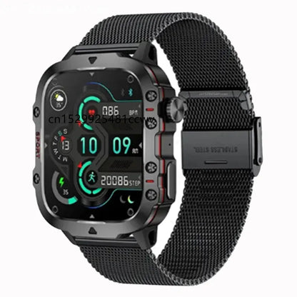 Reloj inteligente QX11 para hombre y mujer, pantalla grande de 1,96 pulgadas, HD, Bluetooth, llamadas SOS, asistente de voz, rastreador de actividad física deportivo
