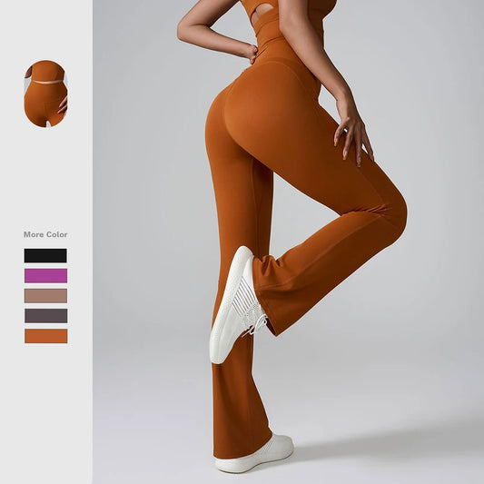 Pantalones de yoga acampanados para mujer, leggings de cintura alta, pantalones de pierna ancha, pantalones deportivos para entrenamiento en gimnasio, pantalones acampanados para correr al aire libre.