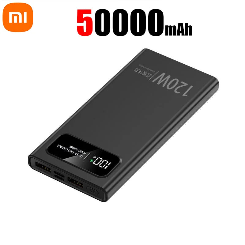 Cargador de batería externo Xiaomi de 500.000 mAh y 120 W de carga ultrarrápida, PD de 20 W, para iPhone Pro y Samsung.